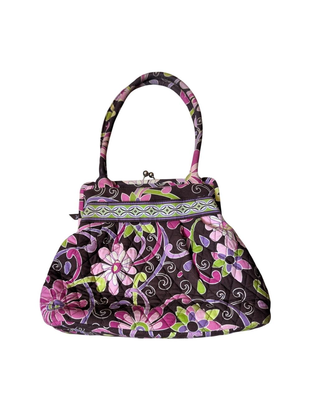 RETIRED Vera Bradley "Purple Punch" Alice Kiss Lock Purse